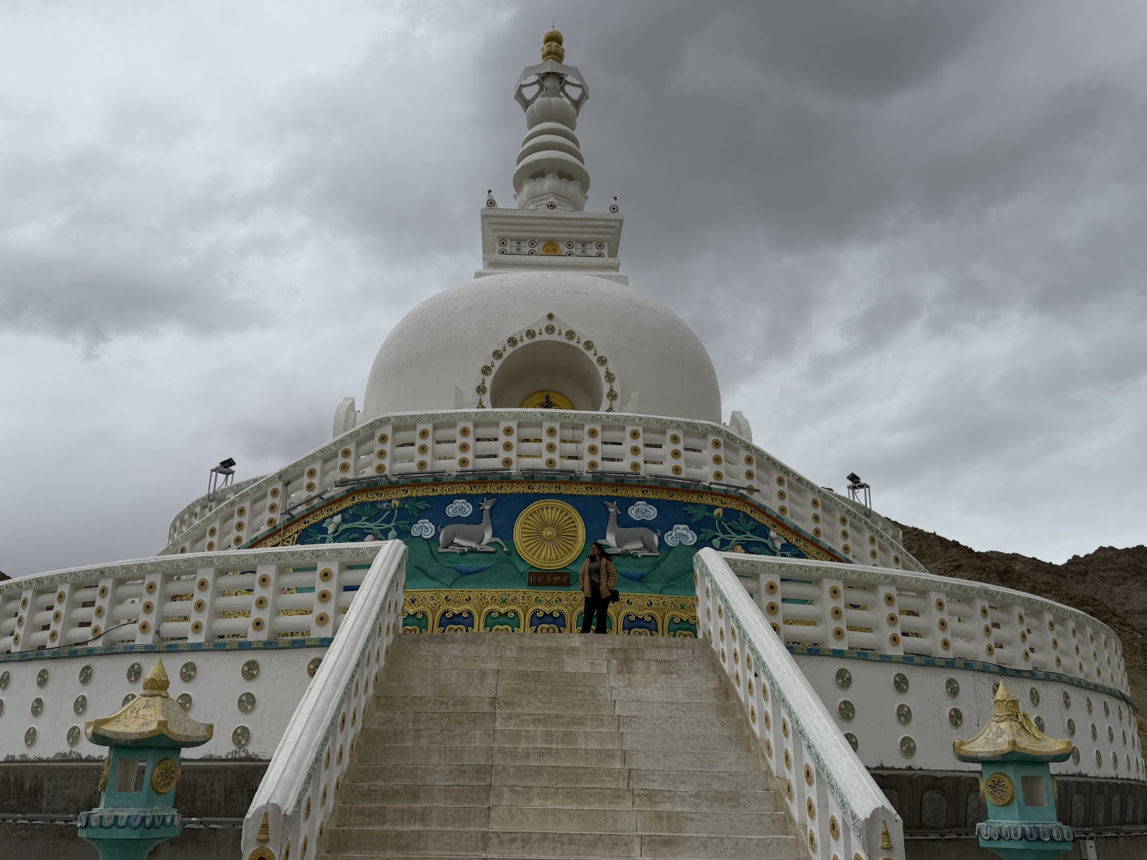 A white stupa in Leh photographed by Rohit Begwani